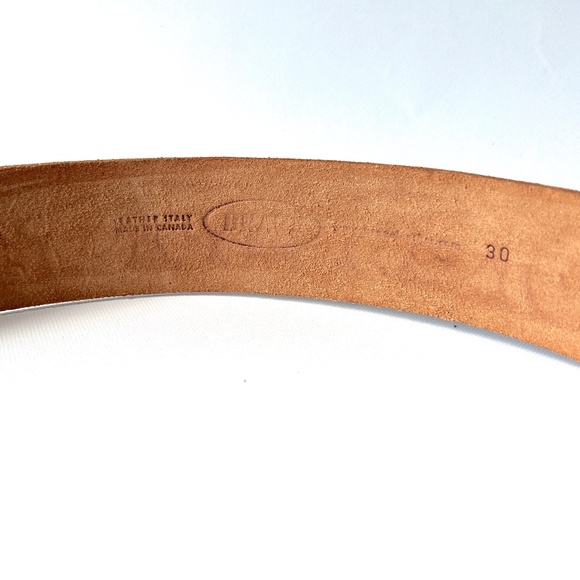 Vintage BRAVE Beltworks Tooled Leather Belt Antiqued Buckle Western Whiskey main image 4